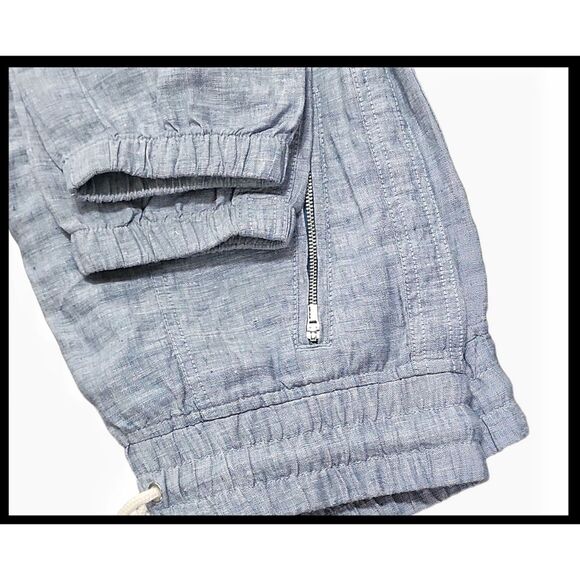 ATHLETA Cabo 100% Linen Jogger Pants #530642 Light Chambray Blue 6 - Picture 6 of 11